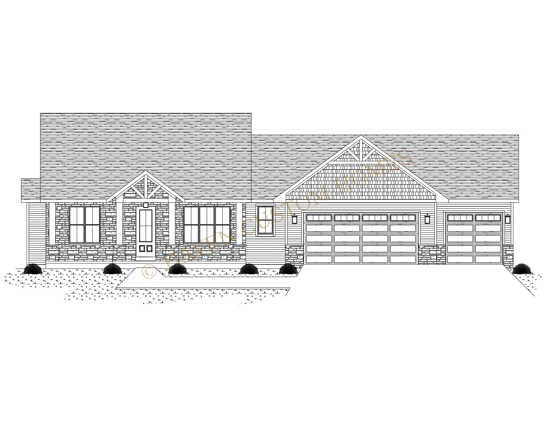Ashford architectural plan sheet 1 with Haven copyright watermark