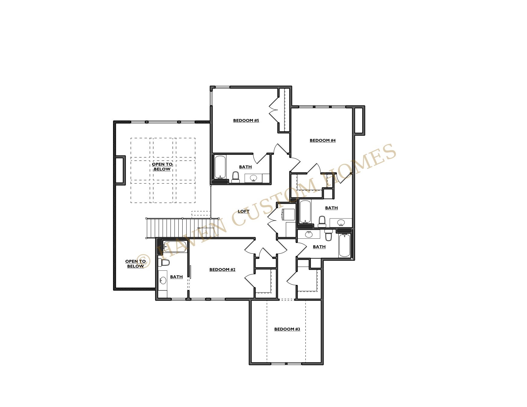Brookstone architectural plan sheet 3 with Haven copyright watermark