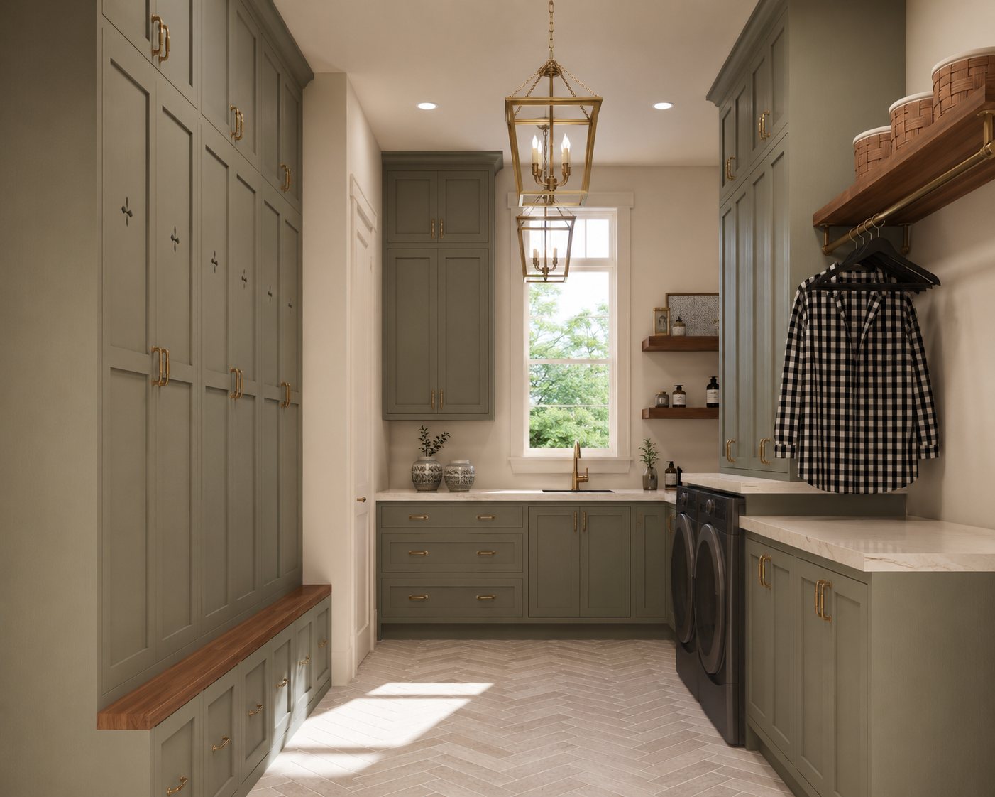 Proposed laundry and mudroom rendering