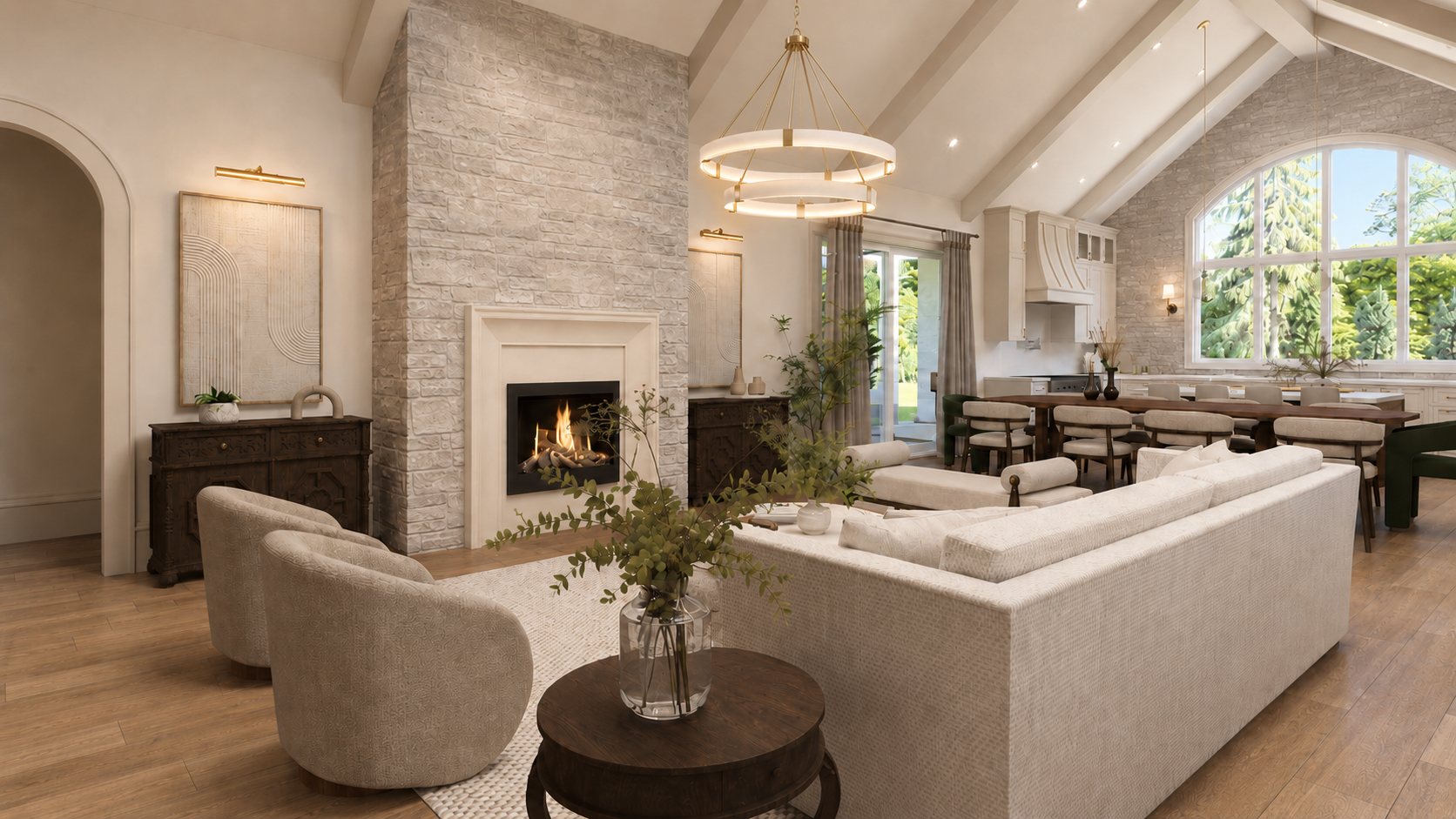 Proposed Grandview Estate great room rendering